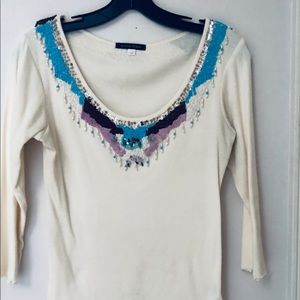 Boston Proper beaded sweater.